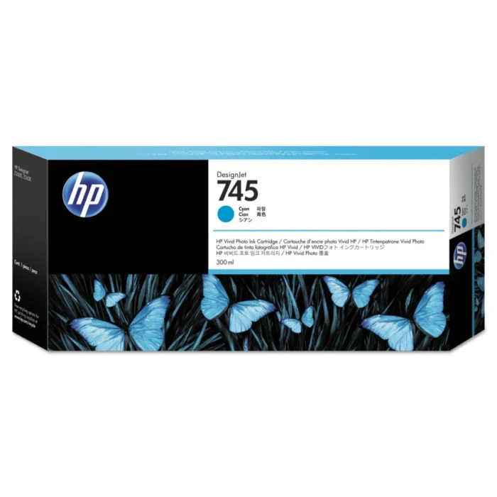 HP 745, (F9K03A) Cyan Original Ink Cartridge (HEWF9K03A)