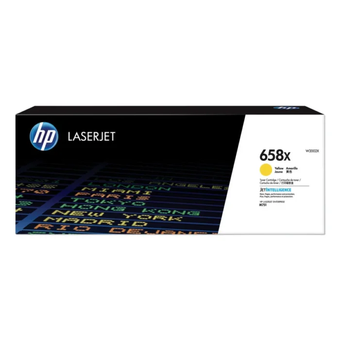 HP 658X, (W2002X) High-Yield Yellow Original LaserJet Toner Cartridge (HEWW2002X)