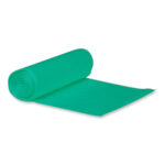 Heritage Eco Blend Max Can Liners, 60 gal, 0.8 mil, 38 x 58, Green, 20 BagsRoll, 5 RollsCarton (HERL7658TEER1)