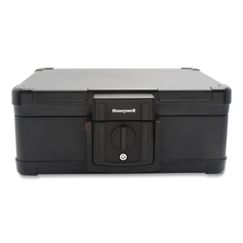 Honeywell Fire and Waterproof Safe Chest with Carry Handle, 16 x 12.6 x 6.6, Black (HWL1533)