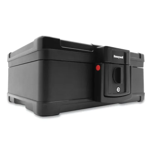 Honeywell Fire and Waterproof Safe Chest with Carry Handle, 16 x 12.6 x 6.6, Black (HWL1533)