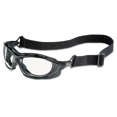 Honeywell Seismic Sealed Eyewear, Clear Uvextra AF Lens, Black Frame (UVXS0600X)