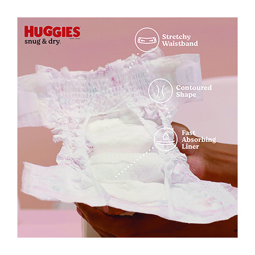 Huggies Snug and Dry Diapers, Size 3, 16 lbs to 28 lbs, 168Carton (KCC51520)