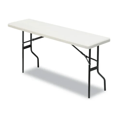 Iceberg IndestrucTable Classic Folding Table, Rectangular, 72 x 18 x 29, Platinum (ICE65363)