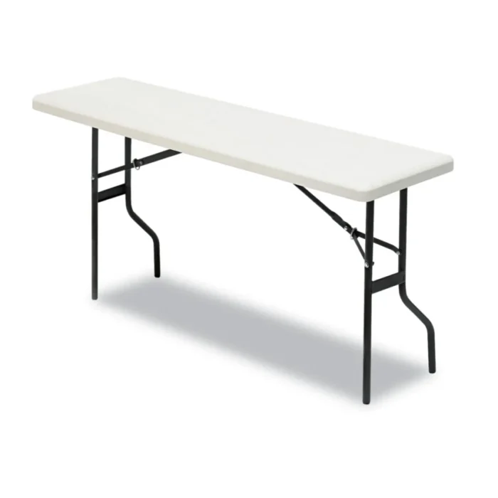 Iceberg IndestrucTable Classic Folding Table, Rectangular, 72 x 18 x 29, Platinum (ICE65363)