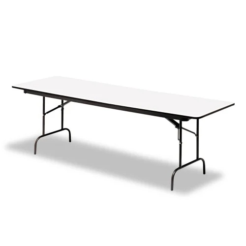 Iceberg OfficeWorks Commercial Wood-Laminate Folding Table, Rectangular, 72 x 30 x 29, GrayCharcoal (ICE55227)