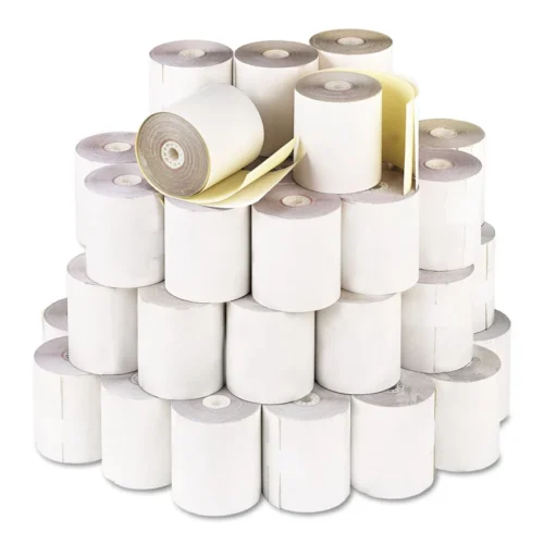 Iconex Impact Printing Carbonless Paper Rolls, 0.69 Core, 3.25 x 80 ft, WhiteCanary, 60Carton (ICX90770452)