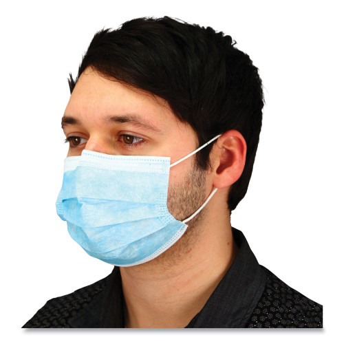 Impact Malt By Impact Three-Ply Face Mask with Ear Loops, 50 Box, 40 BoxesCarton (IMPMFB3EL2K)