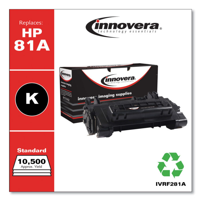 Innovera Remanufactured Black Toner, Replacement for 81A (CF281A), 10,500 Page-Yield (IVRF281A)