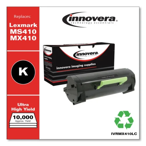 Innovera Remanufactured Black Ultra High-Yield Toner, Replacement for MS410MX410, 10,000 Page-Yield (IVRMX410LC)