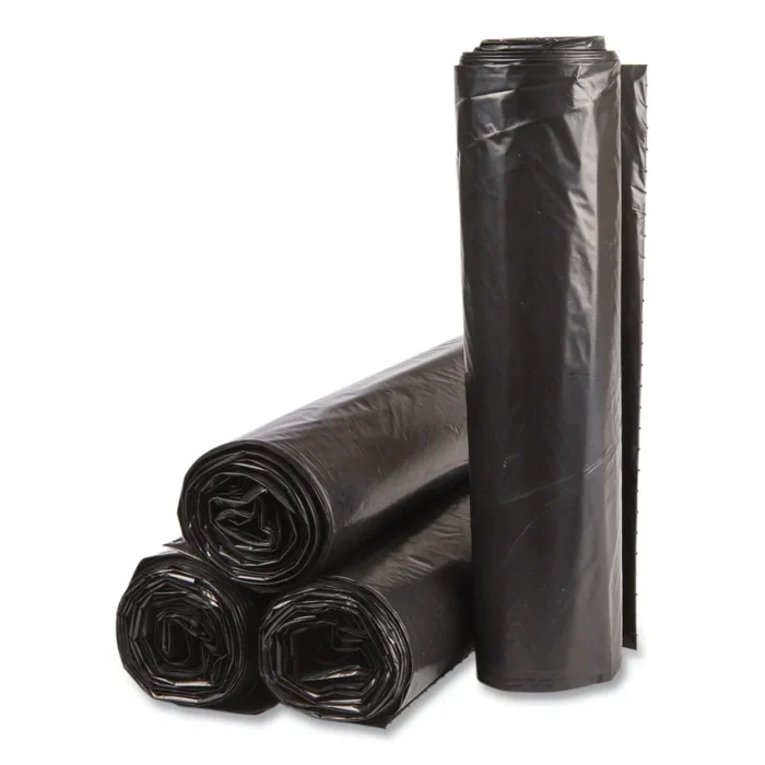 Inteplast Group High-Density Commercial Can Liner Value Pack, 45 gal, 19 mic, 40 x 46, Black, Interleaved Roll, 25 BagsRoll, 6 RollsCT (IBSVALH4048K22)