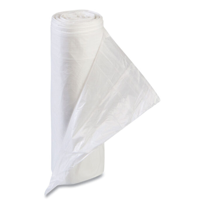 Inteplast Group High-Density Commercial Can Liner Value Pack, 55 gal, 11 mic, 36 x 58, Clear, Interleaved Roll, 25 BagsRoll, 8 RollsCT (IBSVALH3660N12)