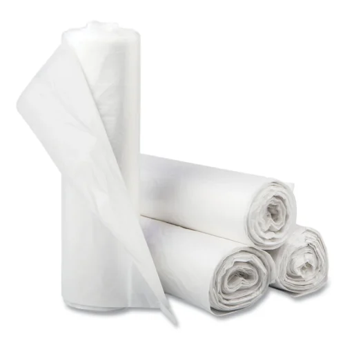Inteplast Group High-Density Commercial Can Liners, 60 gal, 16 mic, 43 x 48, Natural, Interleaved Roll, 25 BagsRoll, 8 RollsCarton (IBSS434816N)