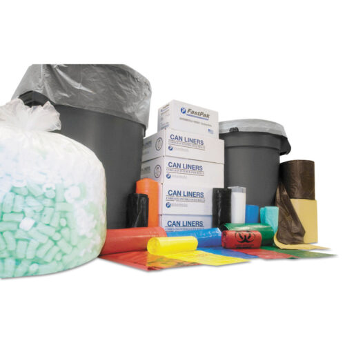 Inteplast Group Low-Density Commercial Can Liners, 60 gal, 0.7 mil, 38 x 58, White, Interleaved Roll, 25 BagsRoll, 4 RollsCarton (IBSSL3858XHW2)