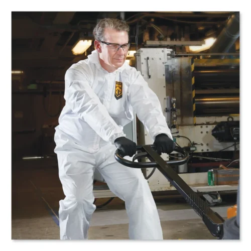 KleenGuard A20 Elastic Back, Cuff and Ankle Hooded Coveralls, Zip, X-Large, White, 24Carton (KCC49114)