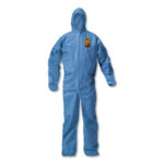 KleenGuard A20 Elastic Back WristAnkle Hooded Coveralls, Large, Blue, 24Carton (KCC58513)
