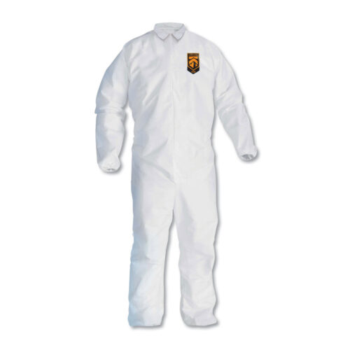 KleenGuard A30 Elastic-Back and Cuff Coveralls, 2X-Large, White, 25Carton (KCC46105)