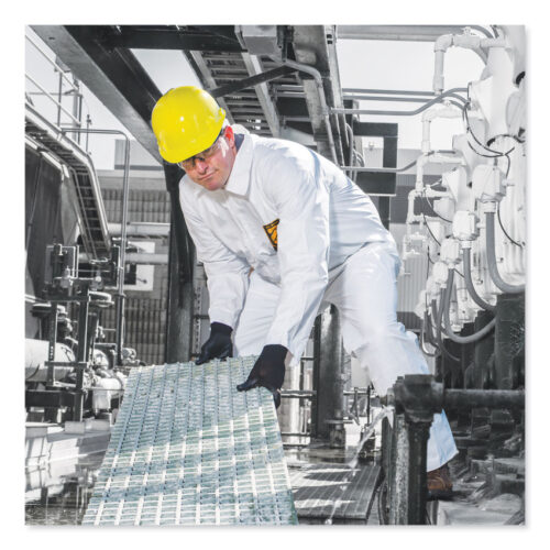 KleenGuard A30 Elastic-Back and Cuff Coveralls, 2X-Large, White, 25Carton (KCC46105)