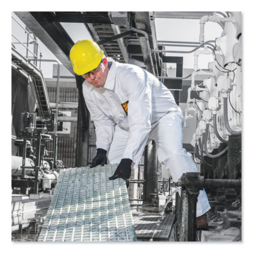 KleenGuard A30 Elastic-Back and Cuff Coveralls, Large, White, 25Carton (KCC46103)