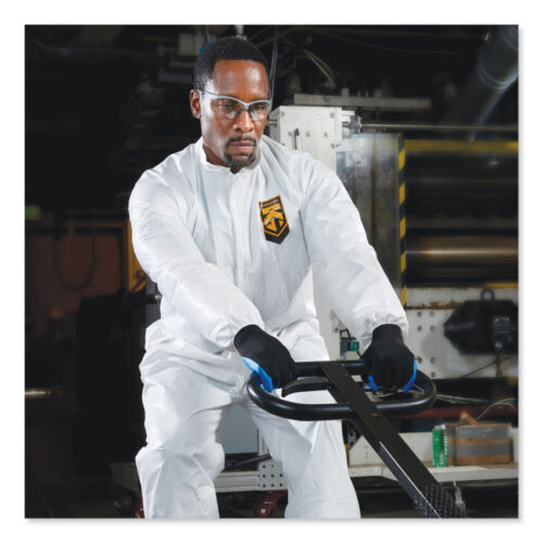 KleenGuard A40 Elastic-Cuff and Ankles Coveralls, White, Large, 25Carton (KCC44313)