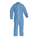 KleenGuard A65 Zipper Front Flame Resistant Coveralls, X-Large, Blue, 25Carton (KCC45314)