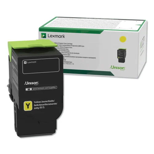 Lexmark 78C10Y0 Return Program Toner, 1,400 Page-Yield, Yellow (LEX78C10Y0)