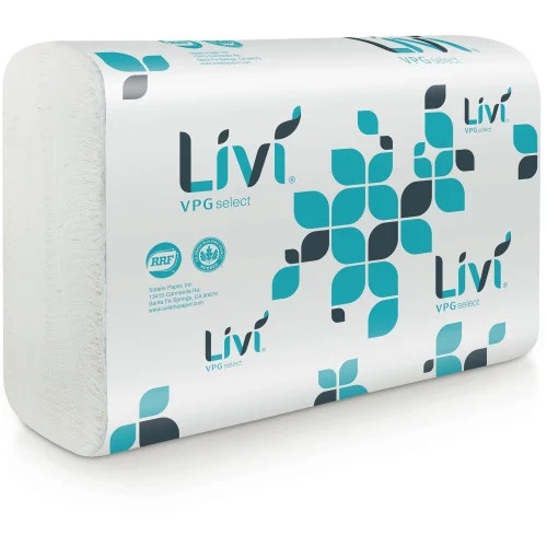 Livi VPG Select Multifold Towel, 1-Ply, 9.45 x, 9.06, White, 250Pack, 16 PacksCarton (SOL43514)