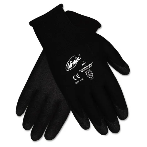MCR Safety Ninja HPT PVC coated Nylon Gloves, X-Large, Black, Pair (CRWN9699XL)
