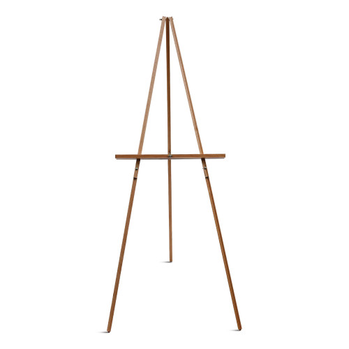 MasterVision Oak Display Tripod Easel, 60 High, WoodBrass (BVCFLX06203MV)