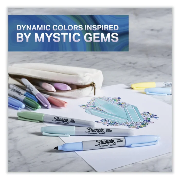 Mystic Gems Markers, Fine Bullet Tip, Assorted, 24Pack (SAN2136727)