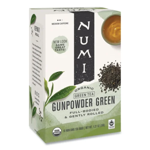 Numi Organic Teas and Teasans, 1.27 oz, Gunpowder Green, 18Box (NUM10109)