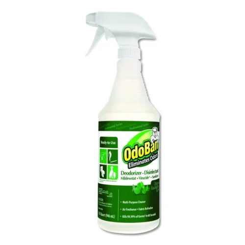 OdoBan RTU Odor Eliminator and Disinfectant, Eucalyptus Scent, 32 oz Spray Bottle (ODO910062QC12)