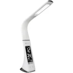 OttLite Wellness Series Sanitizing Thrive LED Desk Lamp with Clock, 10 to 18.75, White (OTTSCEY700S)