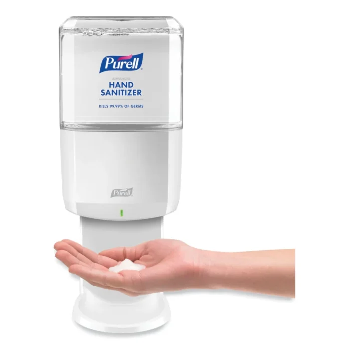 PURELL ES6 Touch Free Hand Sanitizer Dispenser, 1,200 mL, 5.25 x 8.56 x 12.13, White (GOJ642001)