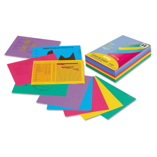 Pacon Array Colored Bond Paper, 24 lb Bond Weight, 8.5 x 11, Assorted Designer Colors, 500Ream (PAC101346)