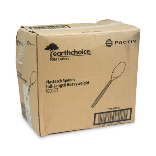 Pactiv Evergreen EarthChoice PSM Cutlery, Heavyweight, Spoon, 5.88, Tan, 1,000Carton (PCTYPSMSTEC)