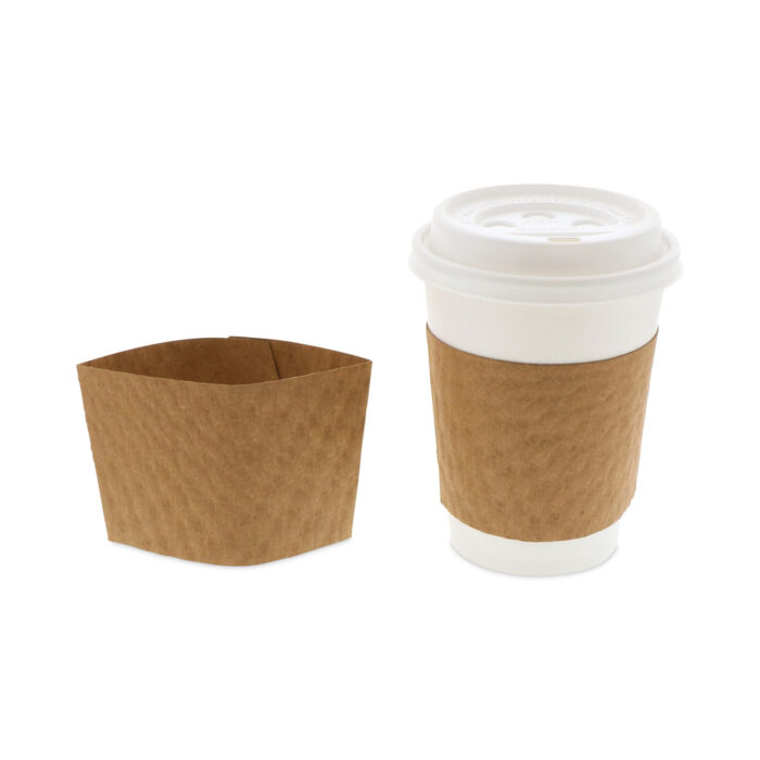 Pactiv Evergreen Hot Cup Sleeve, Fits 10 oz to 24 oz Cups, Brown, 1,000Carton (PCTDSLVBRN)