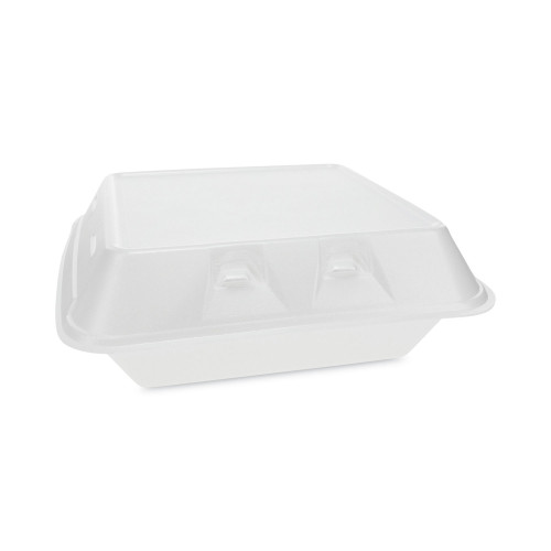 Pactiv Evergreen SmartLock Vented Foam Hinged Lid Container, 3-Compartment, 9 x 9.25 x 3.25, White, 150Carton (PCTYHLWV9030000)