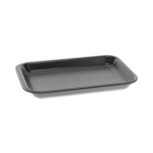 Pactiv Evergreen Supermarket Tray, #2, 8.2 x 5.7 x 0.91, Black, Foam, 500Carton (PCT0TFB00200000)