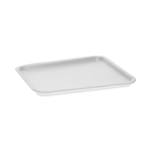 Pactiv Evergreen Supermarket Tray, #8S, 10 x 8 x 0.65, White, Foam, 500Carton (PCT0TF108S00000)