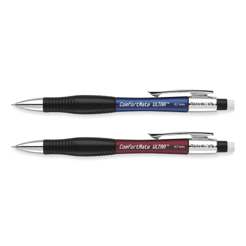 Paper Mate ComfortMate Ultra Pencil Starter Set, 0.7 mm, HB (#2), Black Lead, Assorted Barrel Colors, 2Pack (PAP1738796)