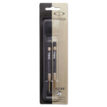 Parker Refill for Parker Retractable Gel Ink Roller Ball Pens, Medium Conical Tip, Black Ink, 2Pack (PAR1950362)