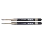 Parker Refill for Parker Retractable Gel Ink Roller Ball Pens, Medium Conical Tip, Black Ink, 2Pack (PAR1950362)