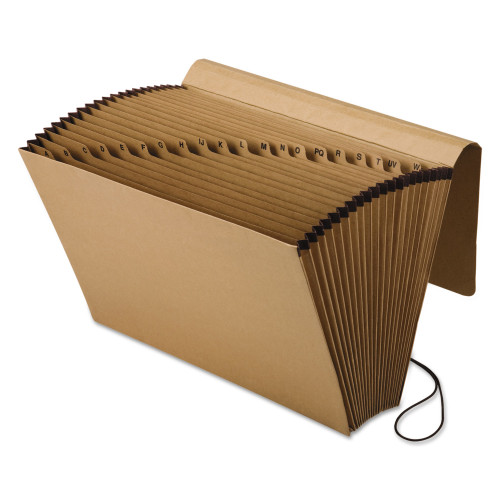 Pendaflex Kraft Indexed Expanding File, 21 Sections, Elastic Cord Closure, 121-Cut Tabs, Legal Size, Brown (PFXK19AOX)