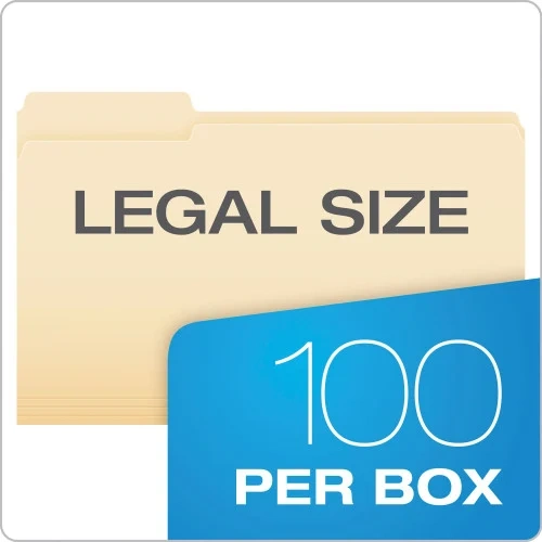 Pendaflex Manila File Folders, 13-Cut Tabs Assorted, Legal Size, 0.75 Expansion, Manila, 100Box (PFX75313) (5)