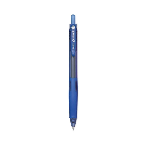 Pilot G-Knock BeGreen Gel Pen, Retractable, Fine 0.7 mm, Blue Ink, Translucent BlueBlue Barrel, Dozen (PIL31507)