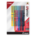 Pilot Precise V5 Roller Ball Pen, Stick, Fine 0.5 mm, Assorted Ink and Barrel Colors, Dozen (PIL31888)