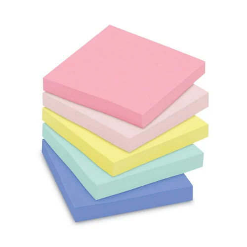 Post-it Original Recycled Note Pads, 3 x 3, Sweet Sprinkles Collection Colors, 100 SheetsPad, 12 PadsPack (MMM654RPA)