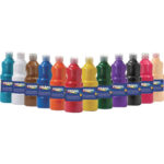 Prang Ready-to-Use Tempera Paint, Red, 16 oz Dispenser-Cap Bottle (DIX21601)