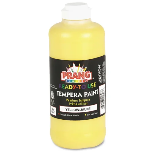Prang Ready-to-Use Tempera Paint, Yellow, 16 oz Dispenser-Cap Bottle (DIX21603)
